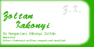 zoltan kakonyi business card